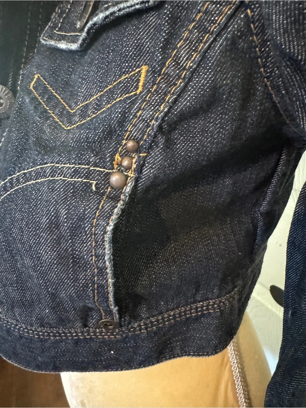 Y2K Limited Too Girls Size 12 Dark Wash Cropped Denim Jean Jacket